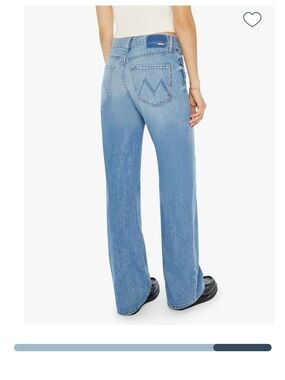 MOTHER Light Blue Wide Leg Jeans